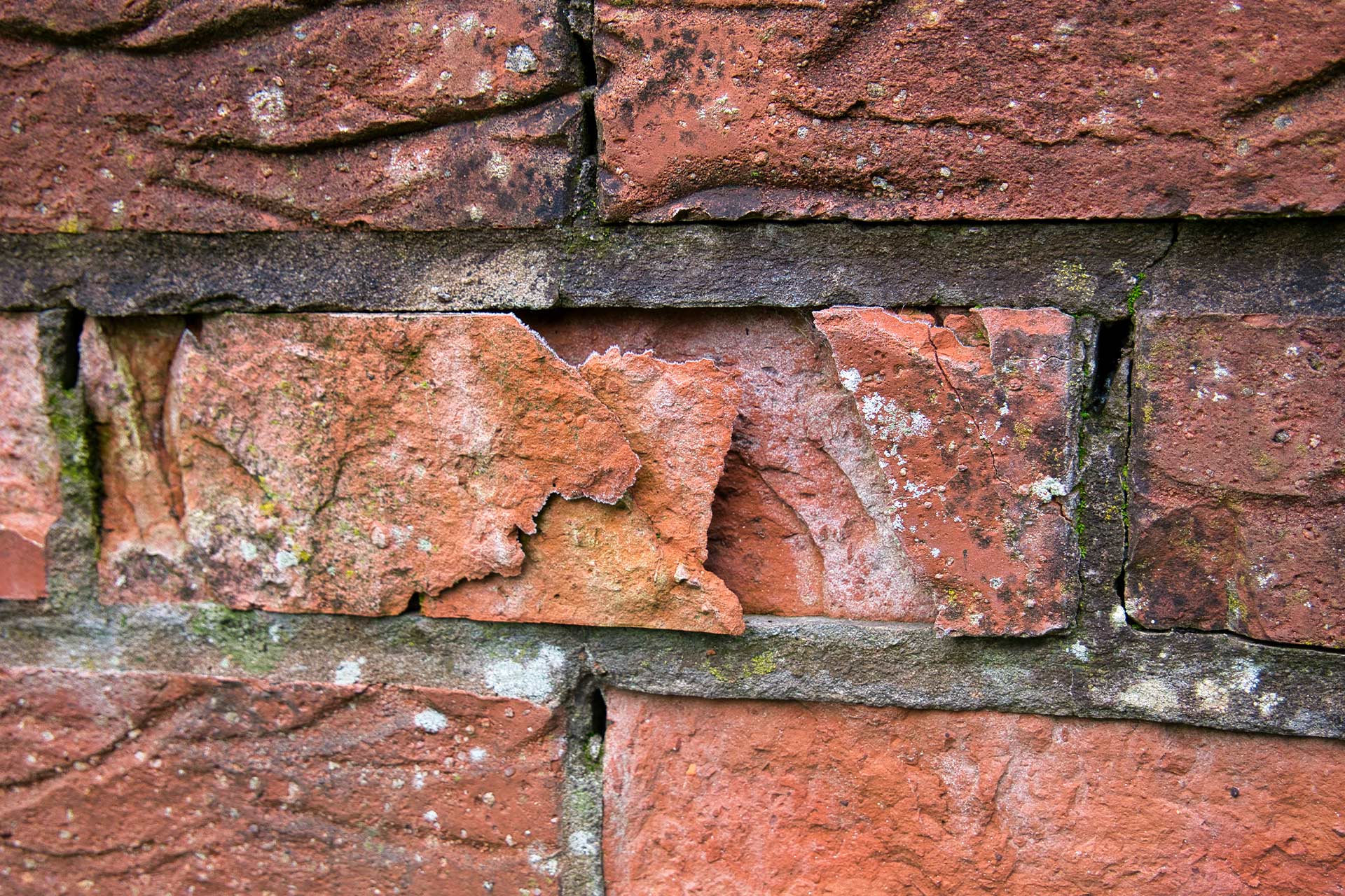 Replace damages bricks