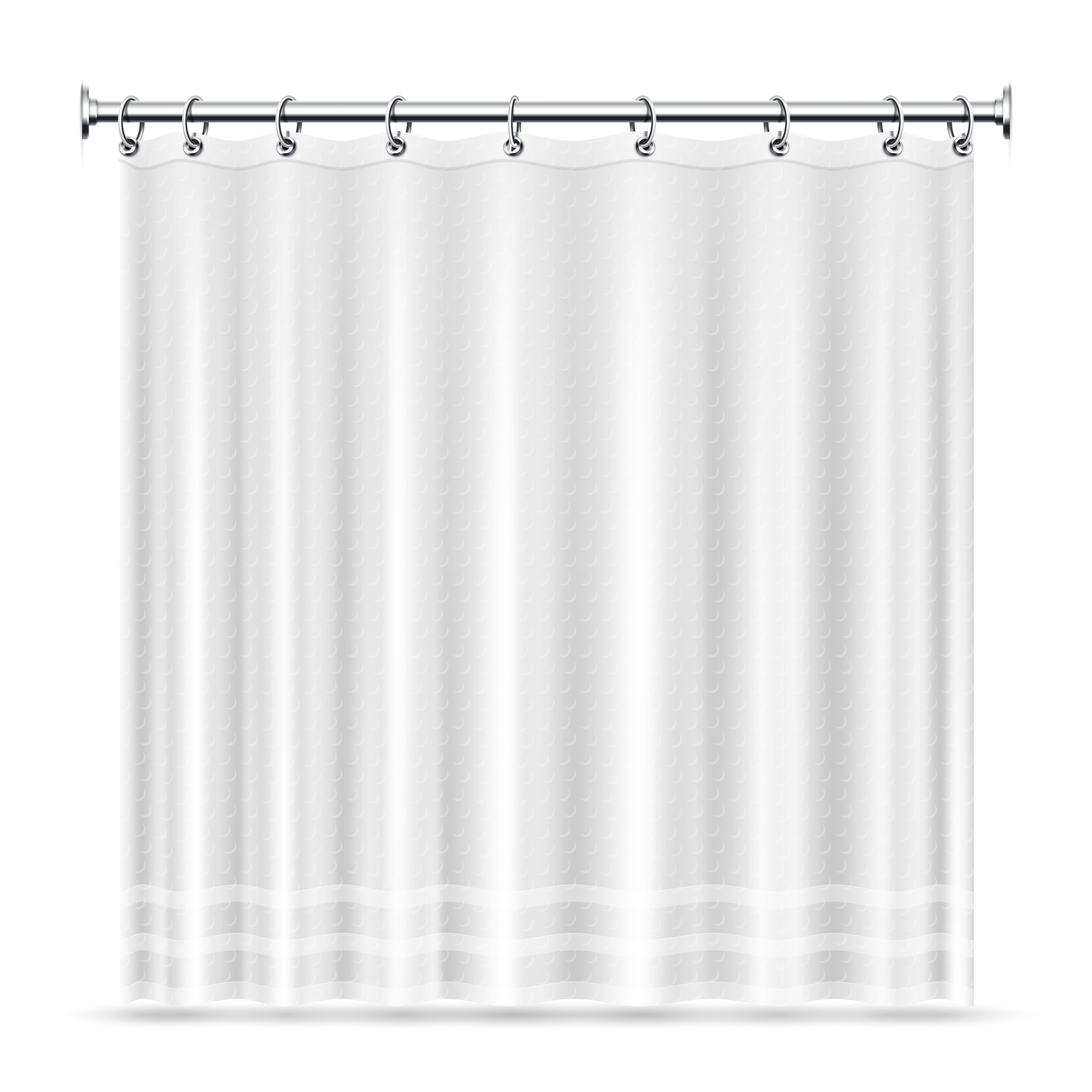 Install curtain pole or bath screen