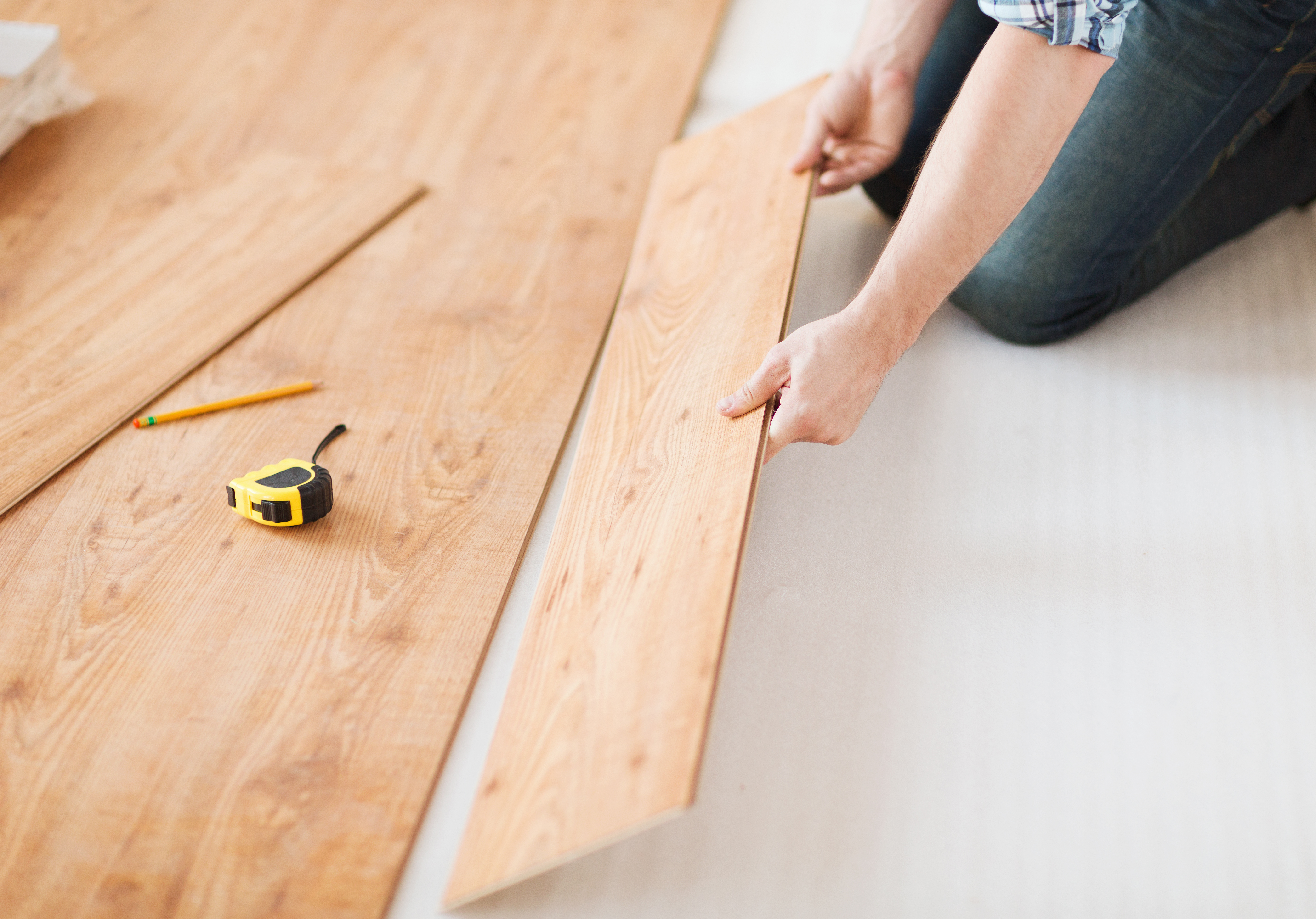 Install click flooring (wood or vinyl)